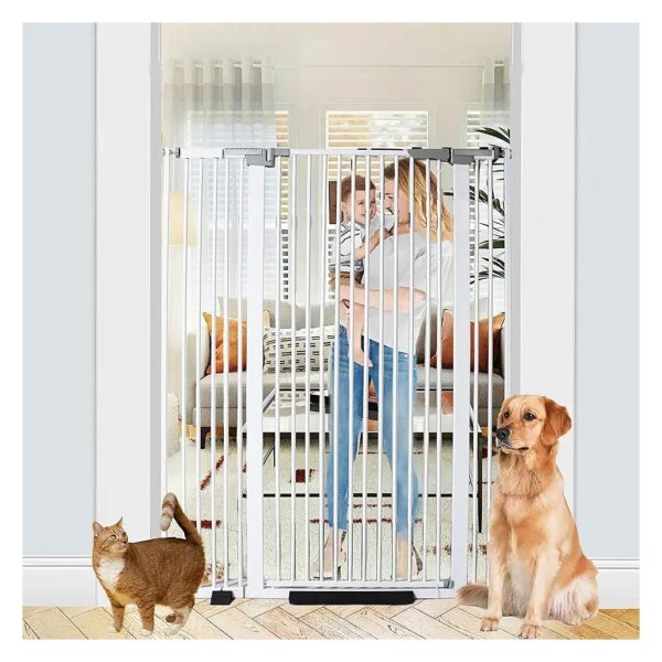 05'' Tall Pet Gate for Large Cats with No Drill Pressure Mount Kit