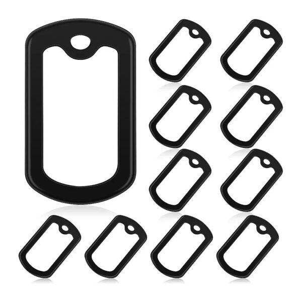 10 Pack Black Silicone Dog Tag Silencers for Military ID