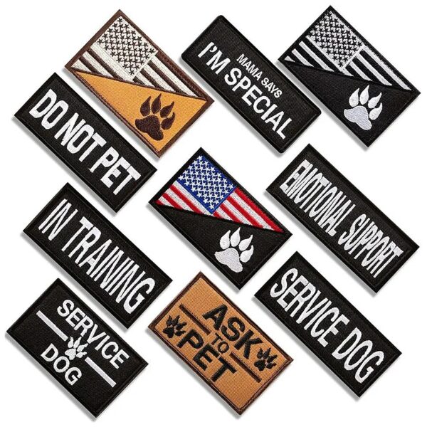 10 Pack Dog Patches for Custom Dog Harness Vest Accessories