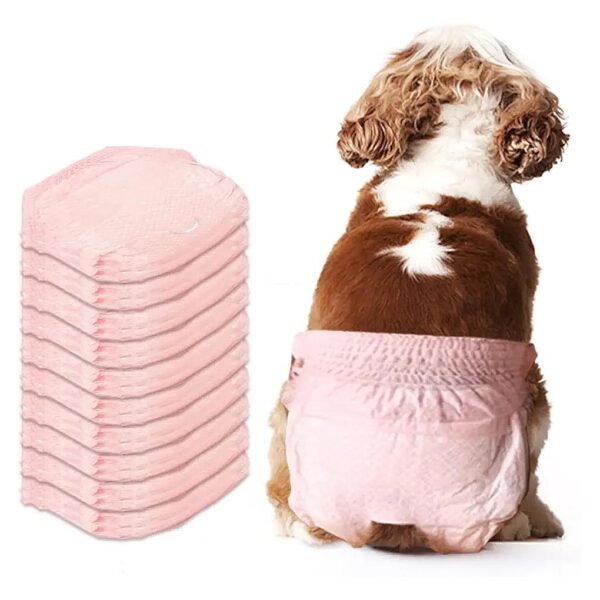 10 Pcs Disposable Dog Diapers for Female Dogs with Comfortable Materials