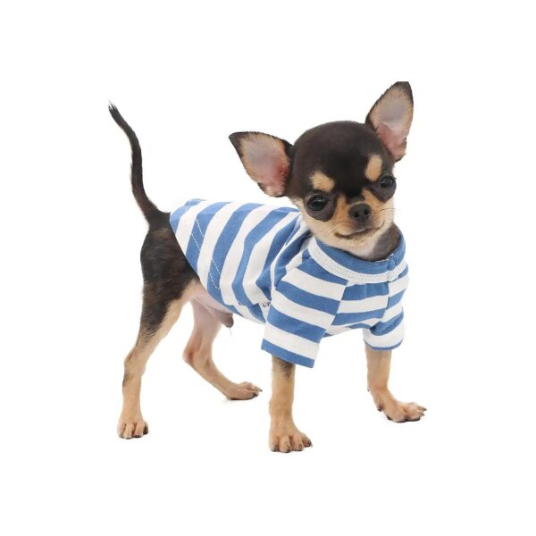 100% Cotton Striped Dog Shirt for Teacup Chihuahua Puppy Clothes