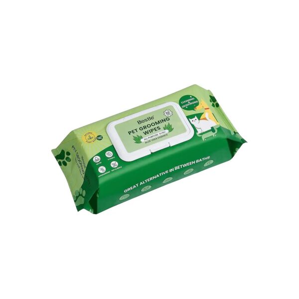 100 Count Dog Wipes with Aloe Vera for Conditioning and Deodorizing Pets