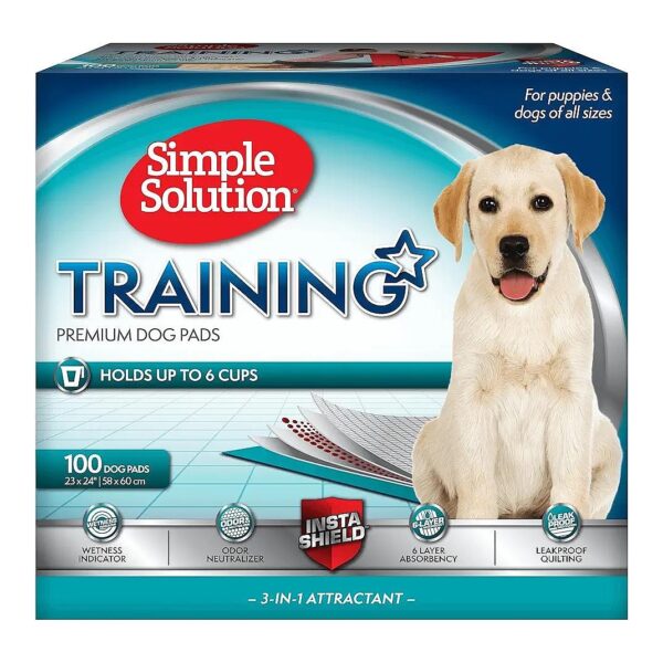 100-Count Puppy Training Pads with Wetness Indicator for Easy Switching