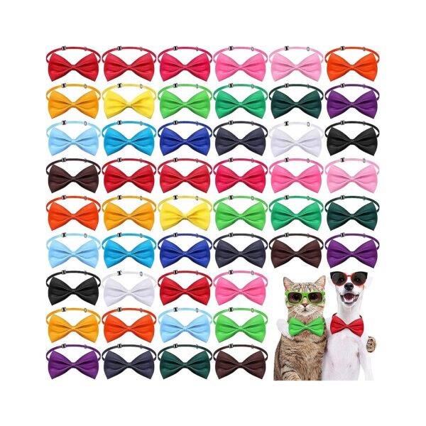 100-Piece Pet Bow Tie Set for Dogs, Cats, and Small Animals