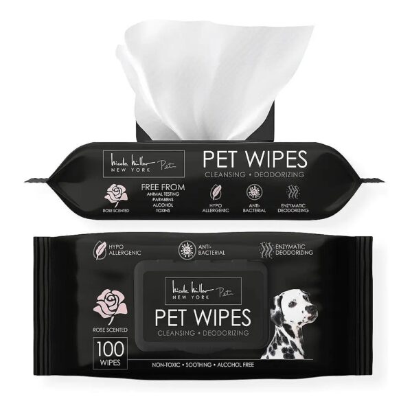 100ct Rose Scented Pet Wipes for Ears Paws Body and Butt