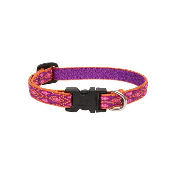 10-16" Adjustable Collar for Small Dogs in Pink and Purple