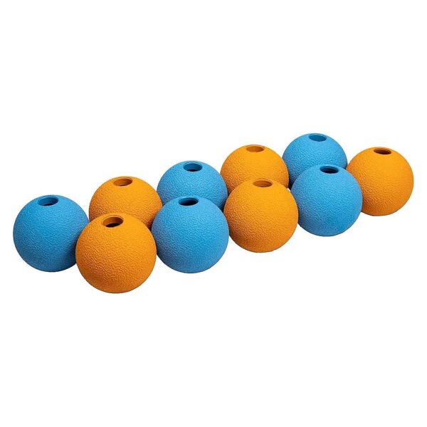 10Pack Blue Orange Natural Rubber Durable PetSafe Fetch Dog Balls