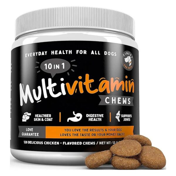 10-in-1 Multivitamin Supplements for Dog Immunity and Digestion