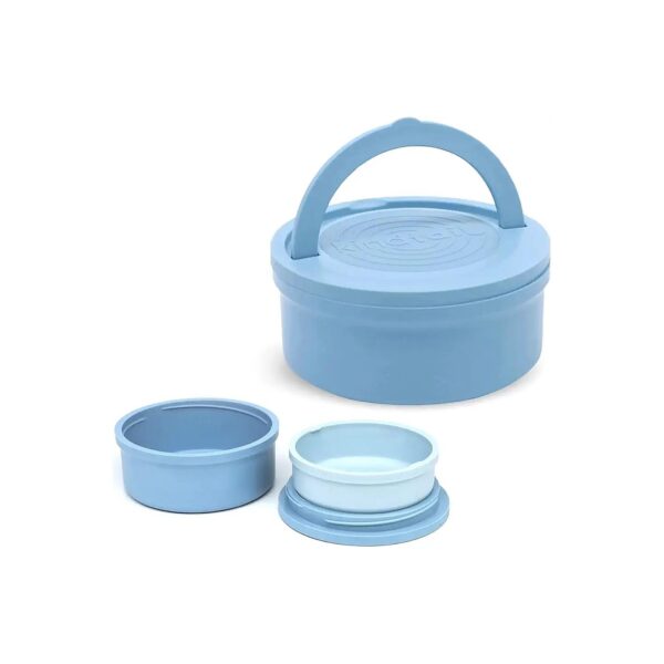 10oz Inner 20oz Outer Capacity Blue Small Size Dog Bowls For Travel And Everyday Use