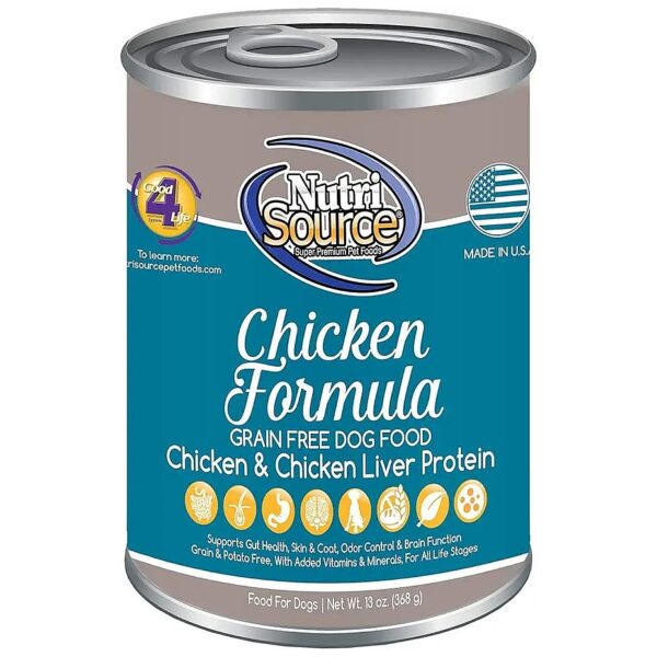 12 Cans of Nutrient-Rich Chicken Canned Dog Food for Healthy Growth