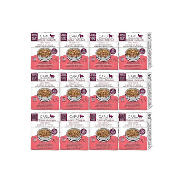 12-Pack of Natural Beef Stew Wet Dog Food for Adults