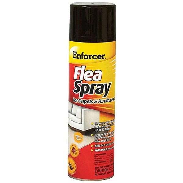 14oz Unscented Enforcer Flea Spray for Carpet and Furniture Infestation Prevention