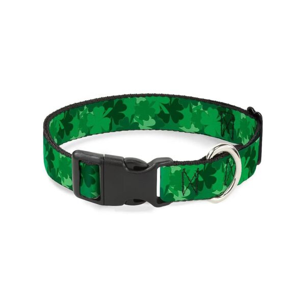 15-26'' Adjustable Neck Size Polyester Stacked Shamrock Dog Collar