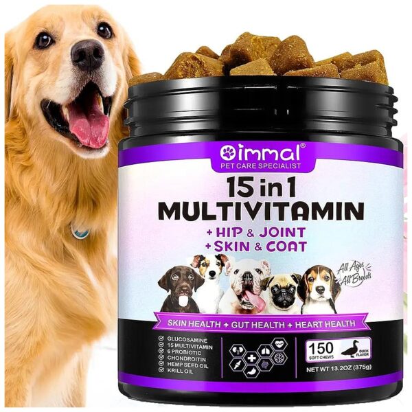 15-In-1 Dog Multivitamin Supplements for Complete Pet Wellness