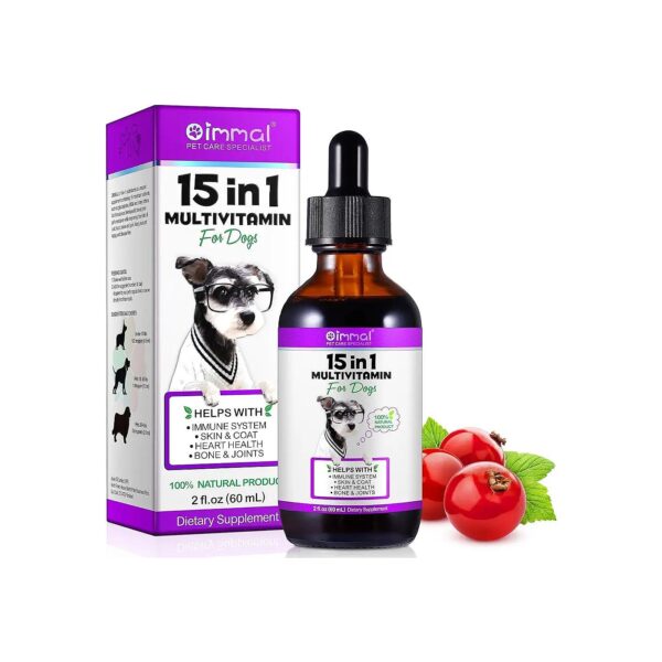 15-in-1 Dog Multivitamin Formula with Glucosamine, Omega-3, and Multivitamin Blend