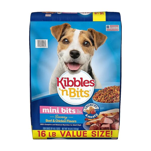 16 Pounds of Nutritious Mini-Bites for Small Breed Dogs with Beef and Chicken Flavor