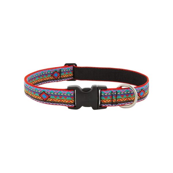 16-28" Adjustable Multi-Colored Dog Collar With El Paso Pattern