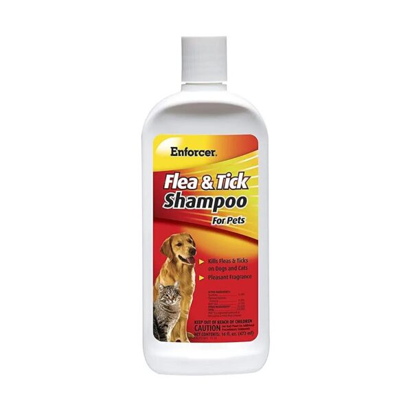 16-Ounce Flea and Tick Shampoo for Dogs and Cats Gentle yet Effective