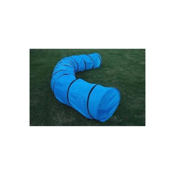 18 Ft Long Plastic Dog Agility Training Open Tunnel Modern Design Stakes 7" Long