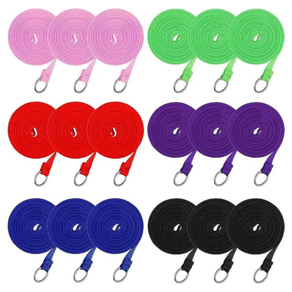 18 Piece Set of 6 Foot Pet Leashes with O-Rings for Small Medium and Large Breed Dogs