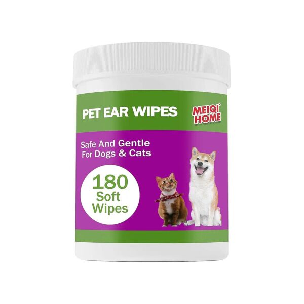 180 Count Dog Ear Wipes Fresh Mugwort Scent Ear Hygiene Solution