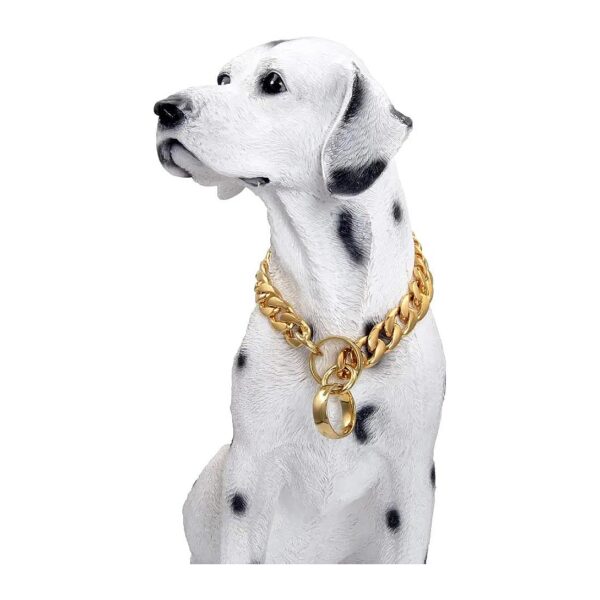 18K Gold Stainless Steel Cuban Link Dog Collar for Dog Walking and Training