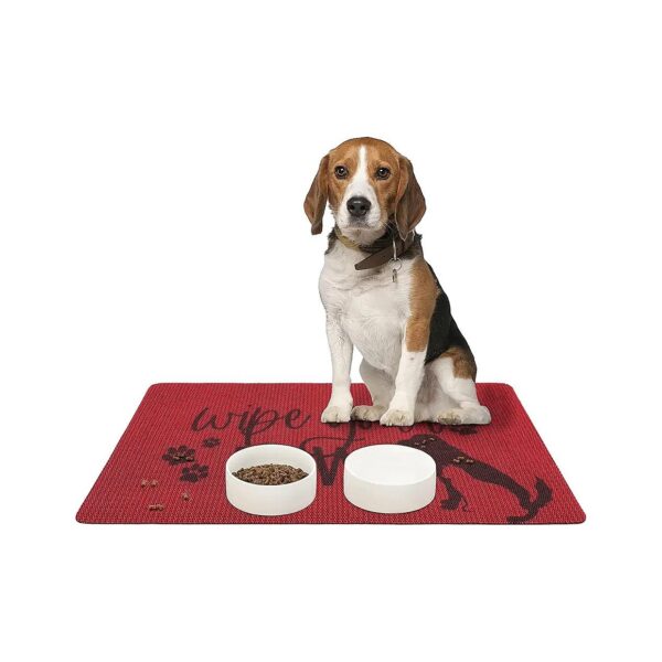 18x30 Pet Food and Water Mat for Multi-Pet Households with Stain Resistance