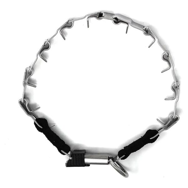 19-Inch Stainless Steel Prong Dog Training Collar with Quick Release Buckle