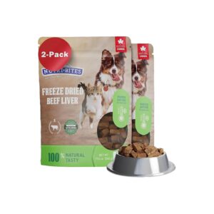 2 Pack Beef Liver Snacks for Dogs and Cats High-Protein Treats