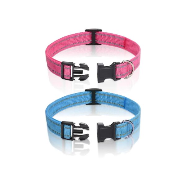 2 Pack Dog Collar with Quick Release Buckle for Small Medium Large Dogs 8-150 Pounds