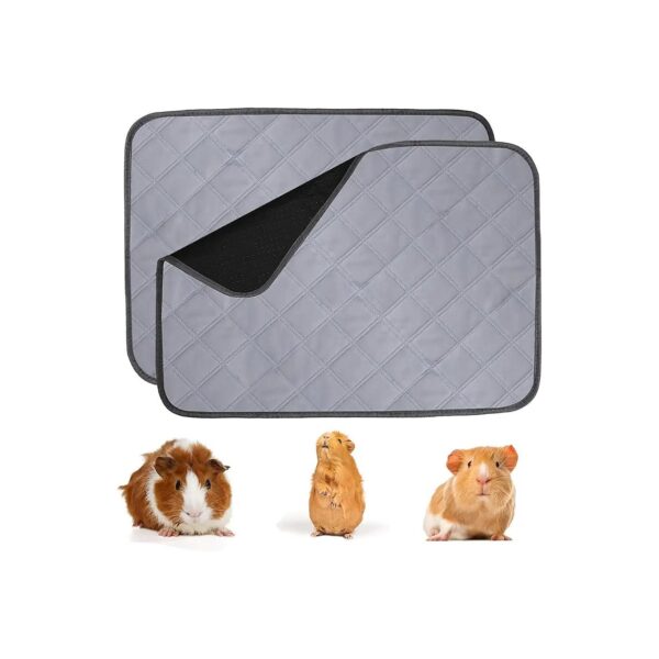 2 Pack Guinea Pig Cage Liners Washable Pee Pads Non Slip Waterproof for Small Animals