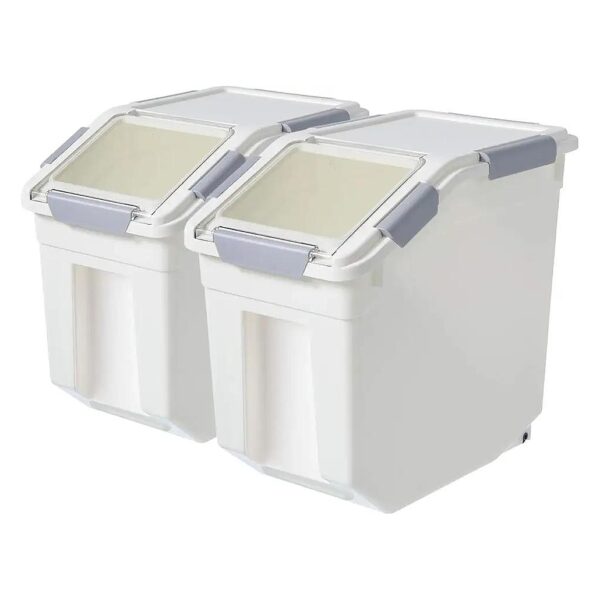 2 Pack Large Capacity Food Storage Container for Dog Treats and Cereal