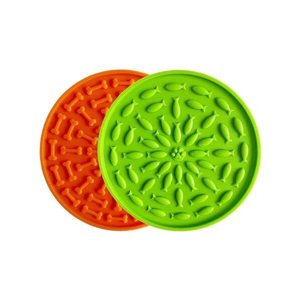 2 Pack Slow Feeder Dog Mat for Medium and Small Breed Dogs