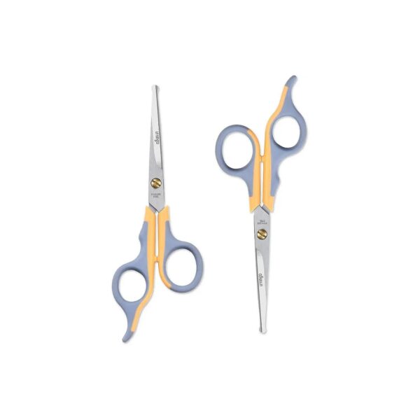 2 Pack Titanium Coated Grooming Scissors for Pet Face, Nose, Ear and Paw Grooming