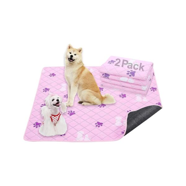 2 Pack Washable Pee Pads for Dogs with Super Absorbent Properties and Non-Slip Design