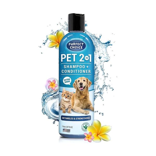 2 in 1 Blue Shampoo and Conditioner for Dogs with Dry, Itchy Skin