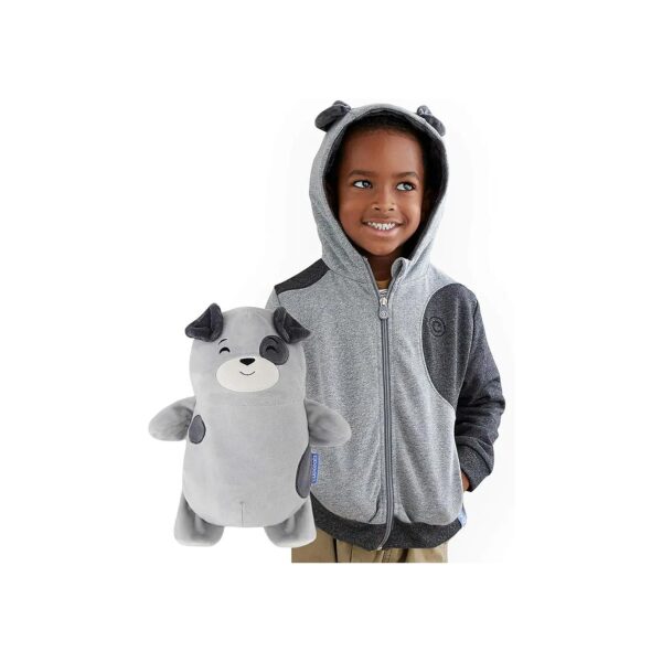 2 in 1 Convertible Stuffed Animal Hoodie with Dog Design, Machine Washable and Safe