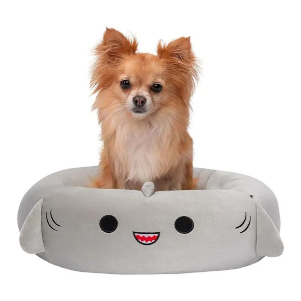 20-Inch Squishmallows Gordon Shark Pet Bed for Small Puppies in Soft Ultrasoft Material