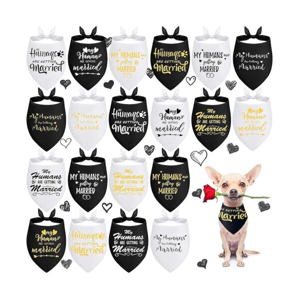 20-piece Dog Bandana Set for Wedding Gifts and Pet Owners