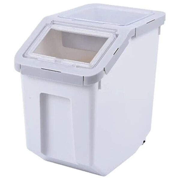 22 Pound Dry Pet Food Storage Container with Airtight Sealing and Concealed Handle