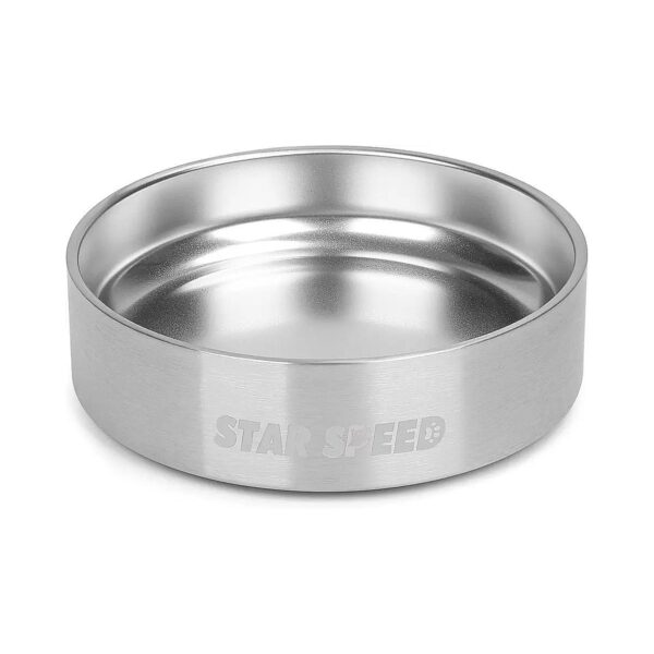 24oz Stainless Steel Pet Food and Water Bowls with Rubber Ring for Small Dogs