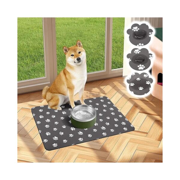 24x16-inch Non-Slip Dog Bowl Mat for Medium Dogs