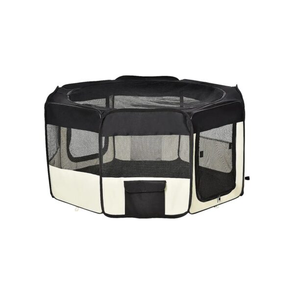 25" Soft Pet Kennel with Folding Design and Carrying Bag