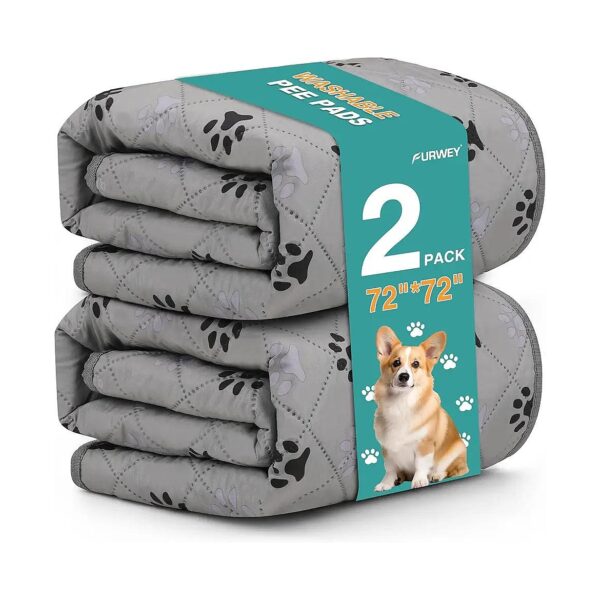 2-Pack Extra Large Reusable Puppy Pads for Dogs with Super Absorbent Properties