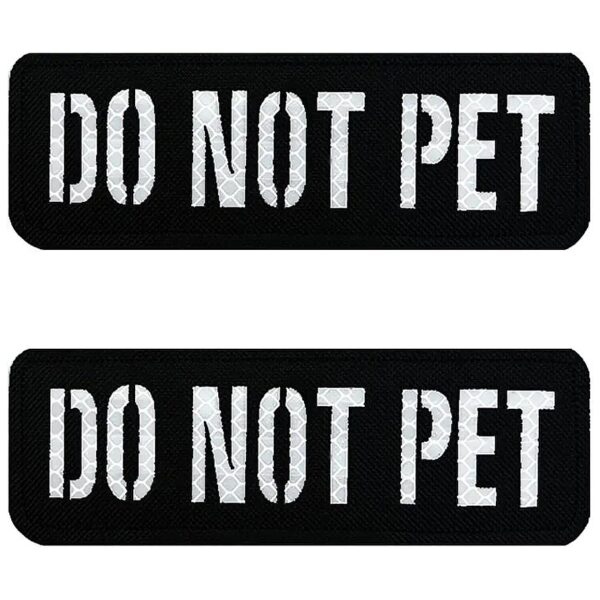 2-Pack IR Reflective "Do Not Pet" Patch for Tactical Dog Enhancement