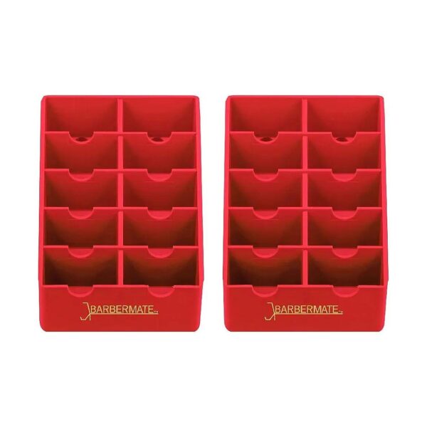 2-Pack Red Clipper Blade Storage Tray with 10-Blade Capacity and Hardware