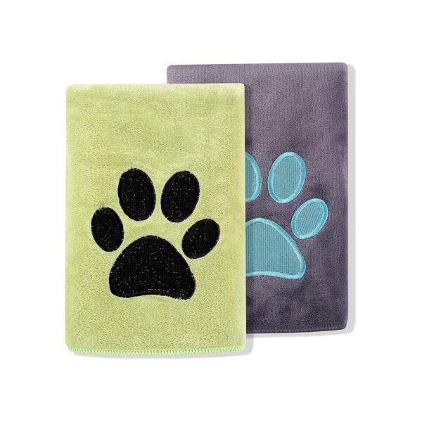 2-Pack Super Soft Microfiber Dog Towels for Any Breed