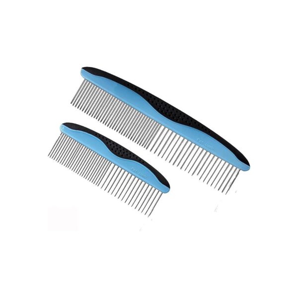 2-Piece Dog Grooming Comb Set for Versatile Use