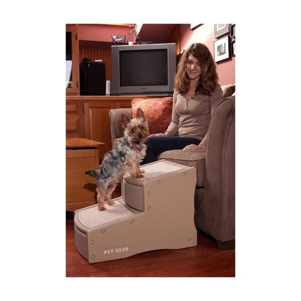 2-Step Pet Stairs for Small to Medium-Sized Pets with Easy Cleanup