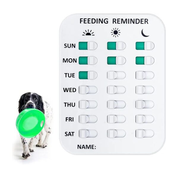 3 Times a Day Pet Feeding Reminder Signs for Easy and Convenient Feeding Scheduling